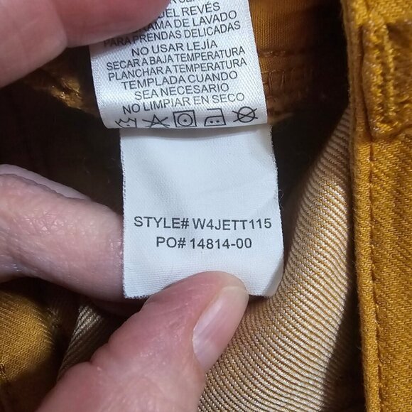 Prana Jett Dripped Cumin Ombre Low Rise Zip Cuff Capris Sz 27 - Picture 9 of 10